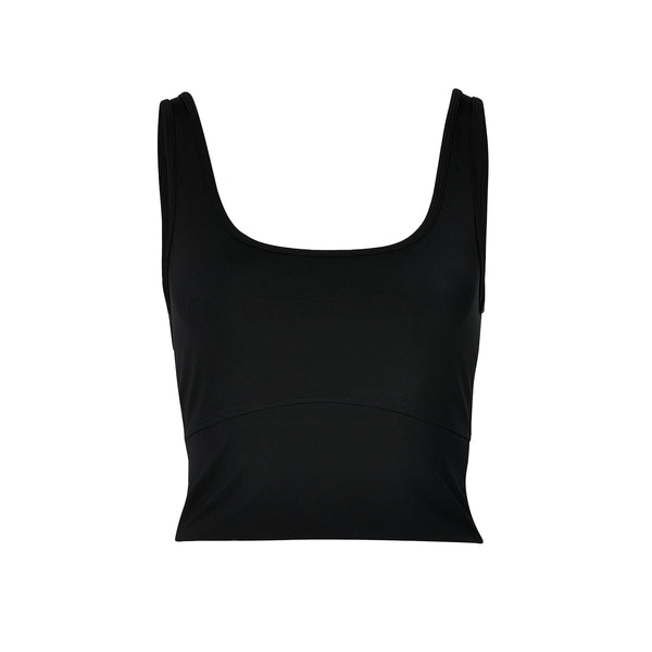 Cropped Tank | Black | VEHLA
