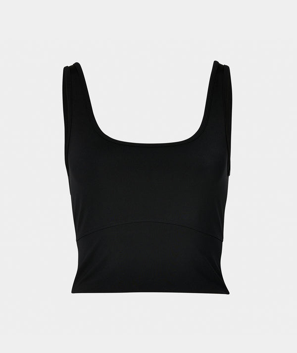 CROPPED TANK - BLACK