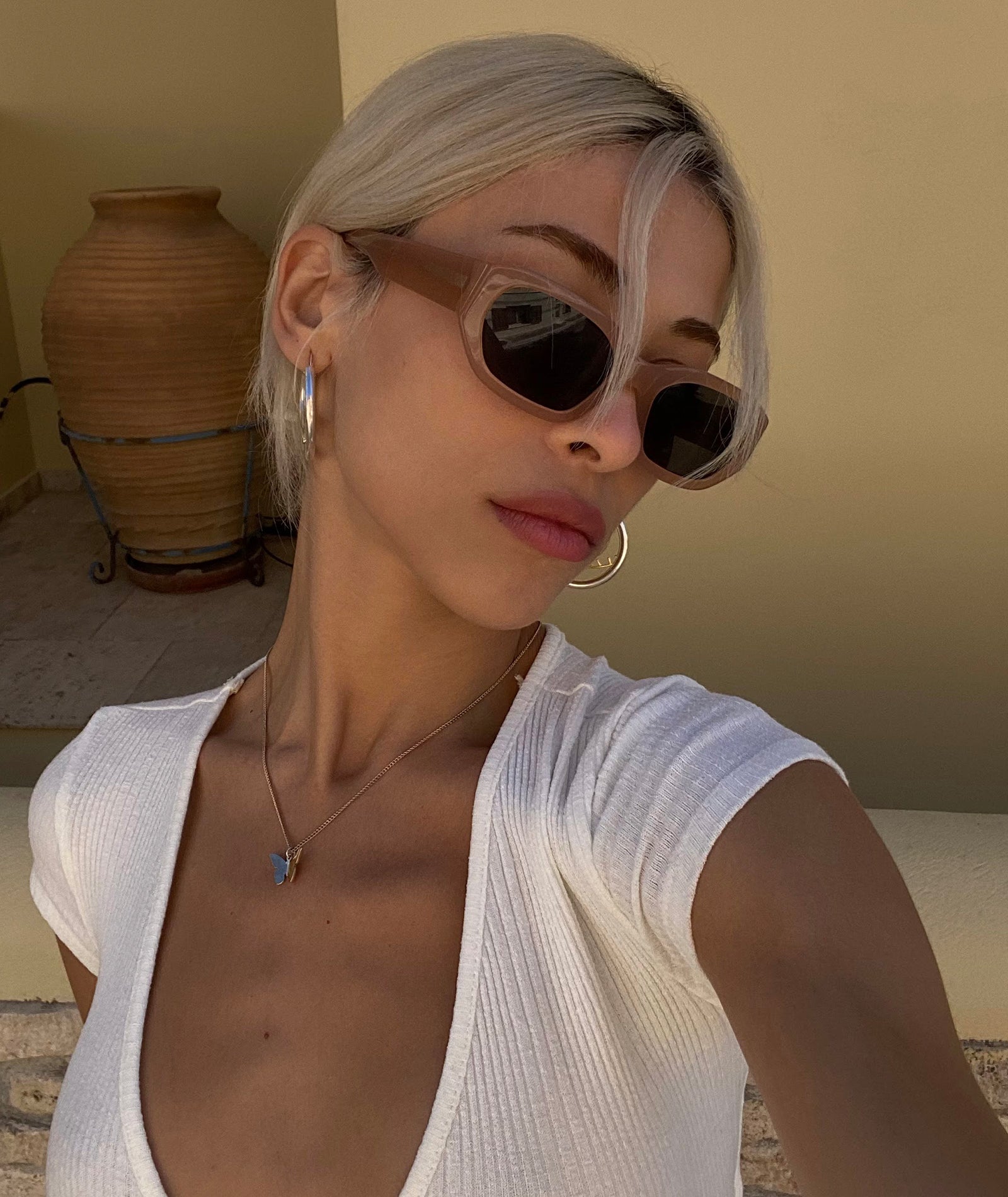 Vehla Felix Sunglasses Taupe Sunglasses Felix Smoke | VEHLA main image 2
