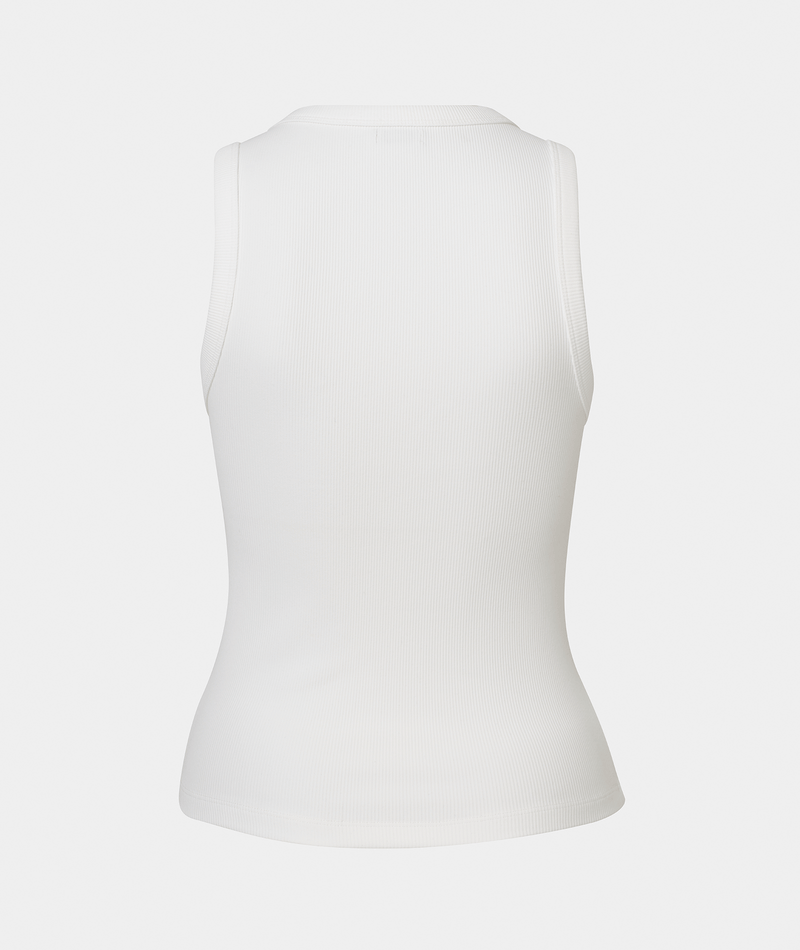 RIBBED TANK - SNOW