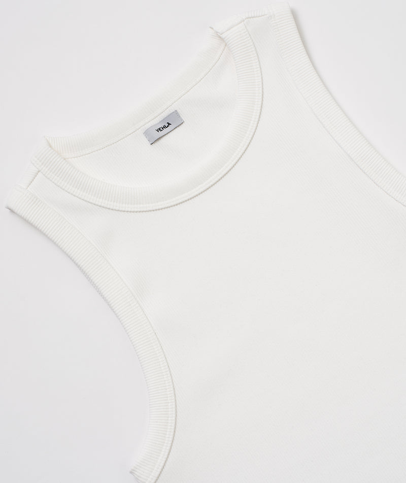 RIBBED TANK - SNOW