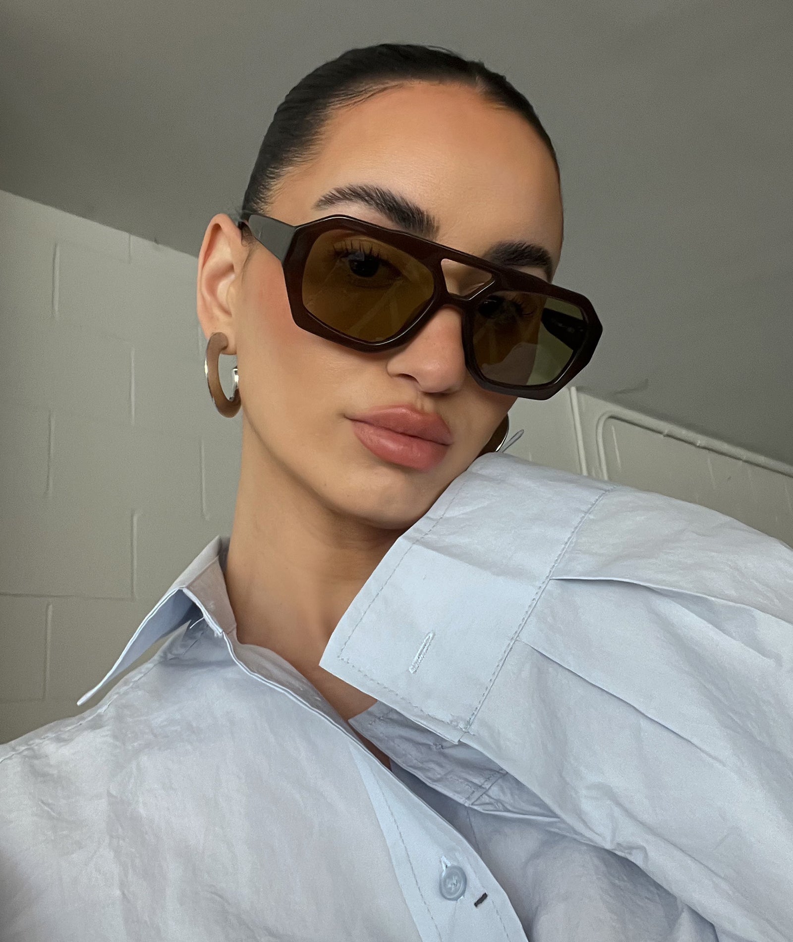 Khaki Sunglasses | River Coco | VEHLA display picture 3
