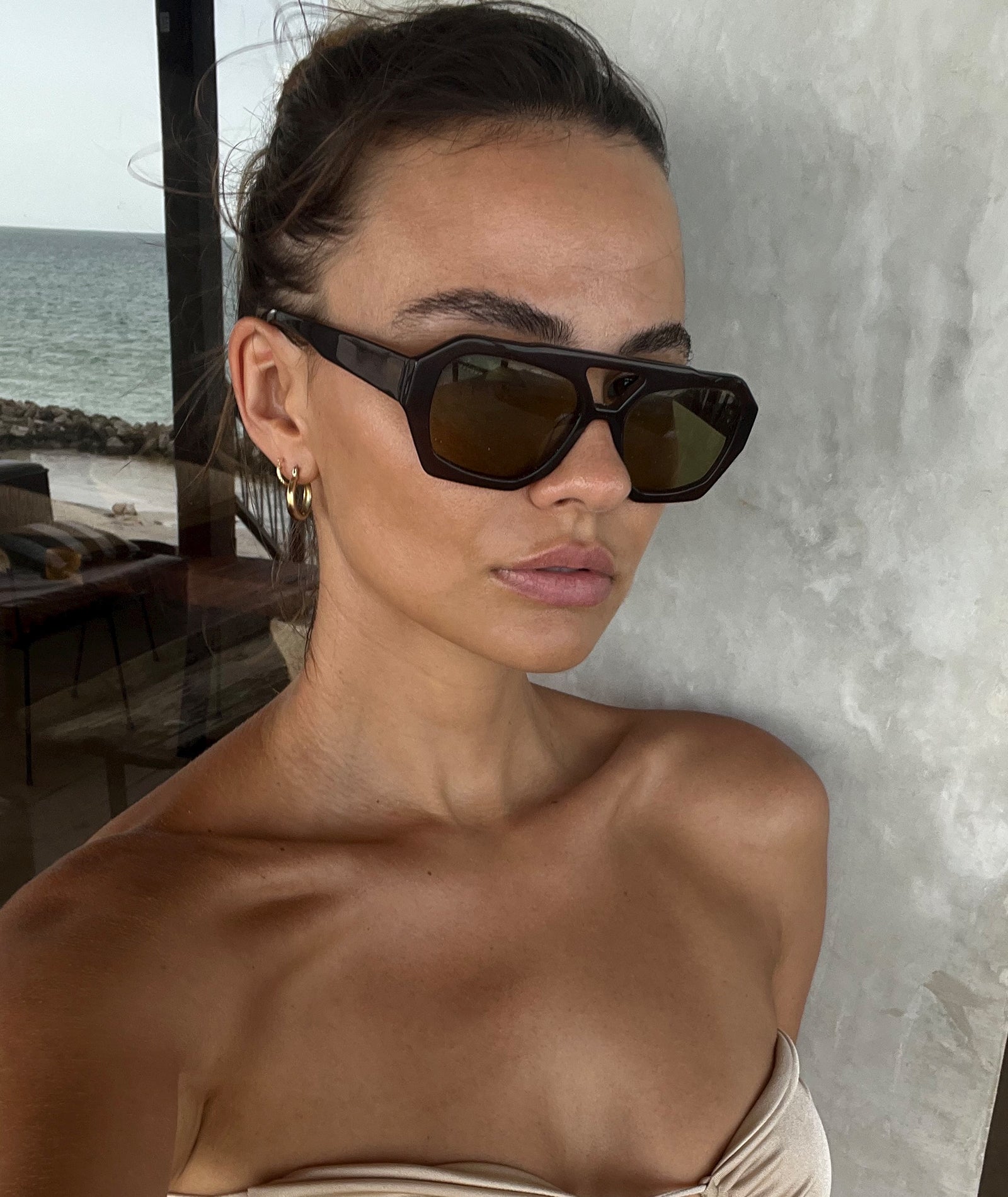 Khaki Sunglasses | River Coco | VEHLA